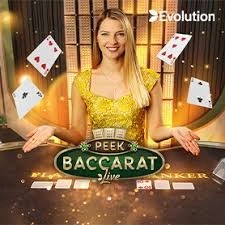 Play the Peek Baccarat slot by Evolution on Frank Casino