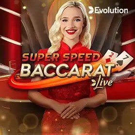 Super Speed Baccarat online game logo by Evolution on frank.pt